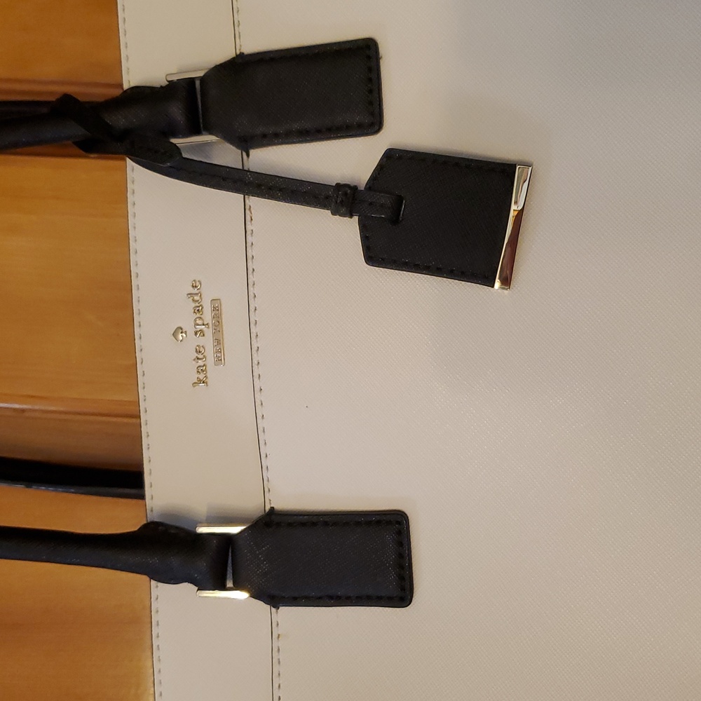 Kate Spade‎ New York Cameron Street Havana Color Block Black and White Tote Bag - Picture 7 of 15
